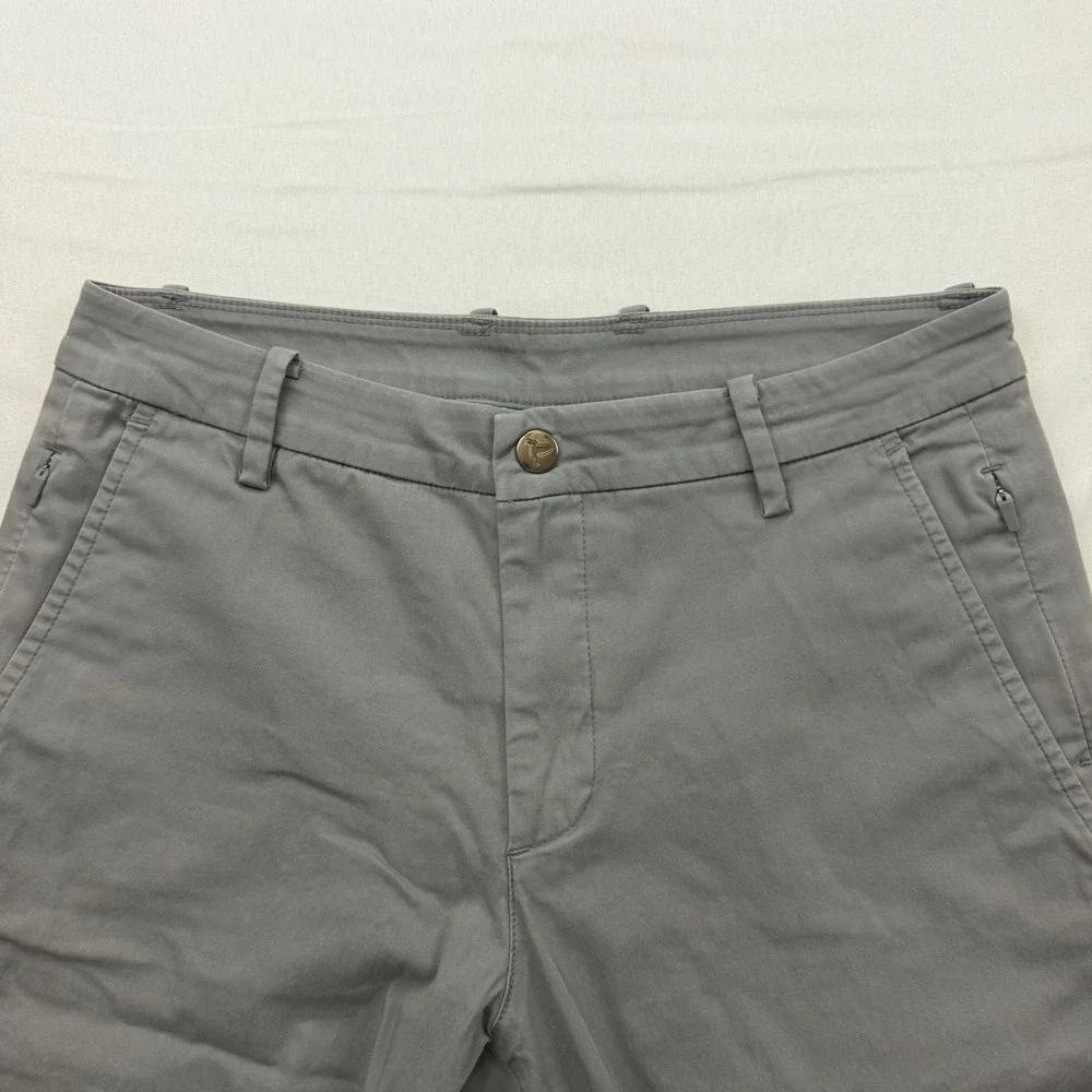 Birddogs Pants Mens 30x26 Grey Lined Chino Khaki Zipper Pockets Stretch